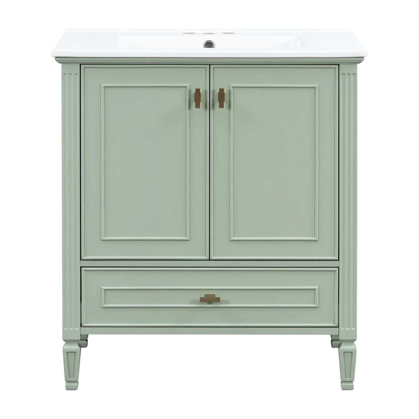 Freestanding Vanity With 1 Drawer & 2 Soft Close Doors With Door Mounted Storage by HouseOfZazla