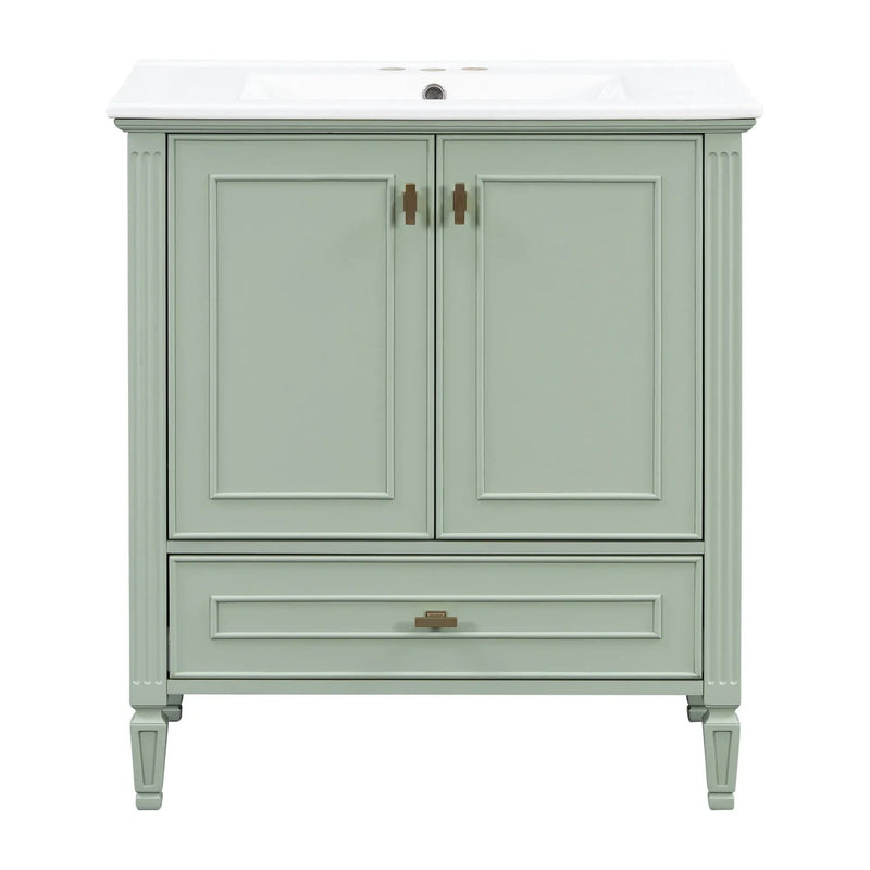 Freestanding Vanity With 1 Drawer & 2 Soft Close Doors With Door Mounted Storage by HouseOfZazla