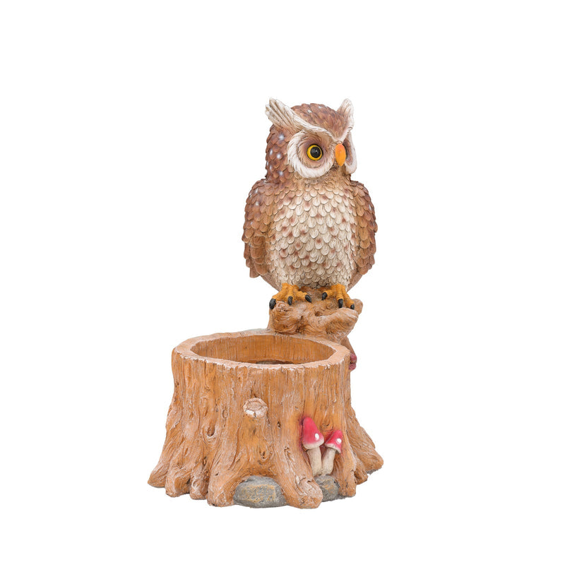 Decorative Owl Garden Planter Pot on Branch by HouseOfZazla