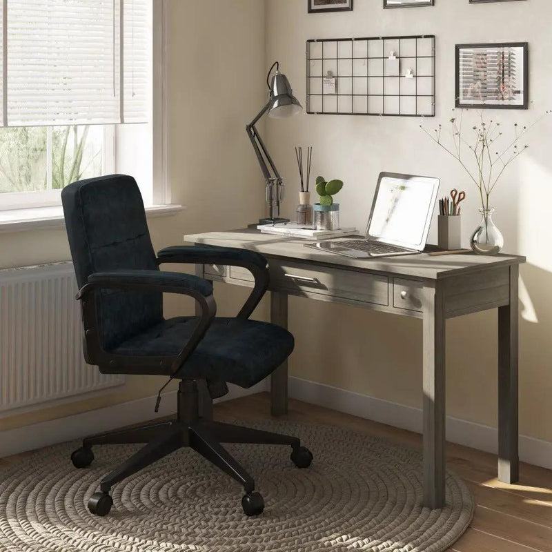 Brewer - Swivel Office Chair - Distressed Blue by HouseOfZazla