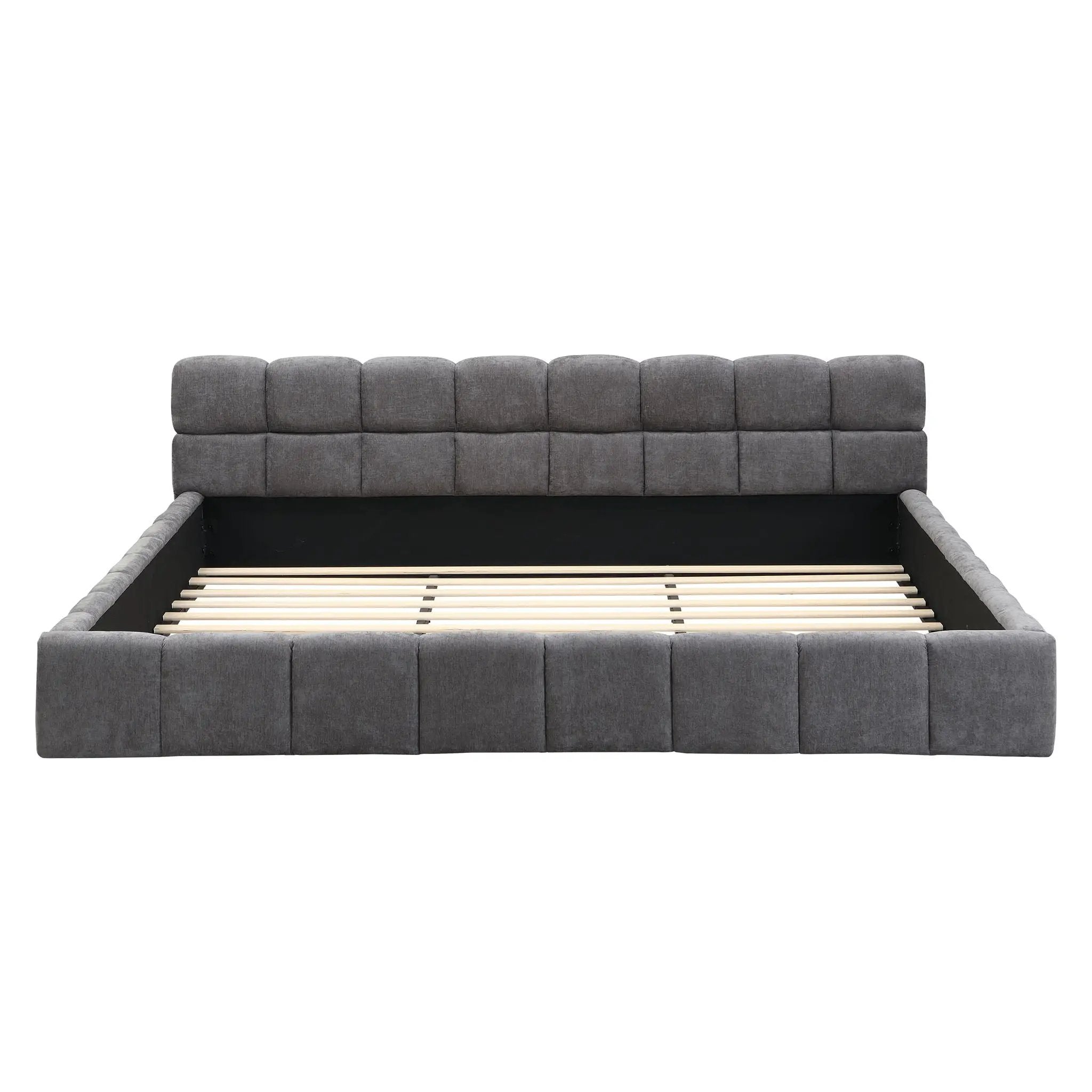 Elegant Upholstered Bed With Checkerboard Design by HouseOfZazla
