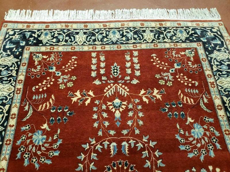 4' X 6' Vintage Handmade Pakistani Rug Highly Detailed Red by Jewel Rugs