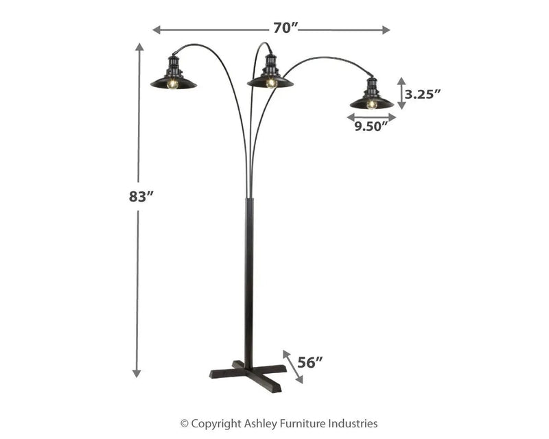 Sheriel - Metal Arc Lamp - Black by Unique Piece Furniture