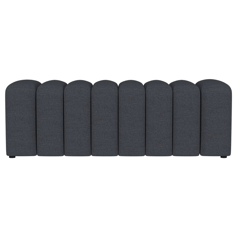 Summer Fabric Upholstered Tufted Accent Bench Charcoal by Unique Piece Furniture