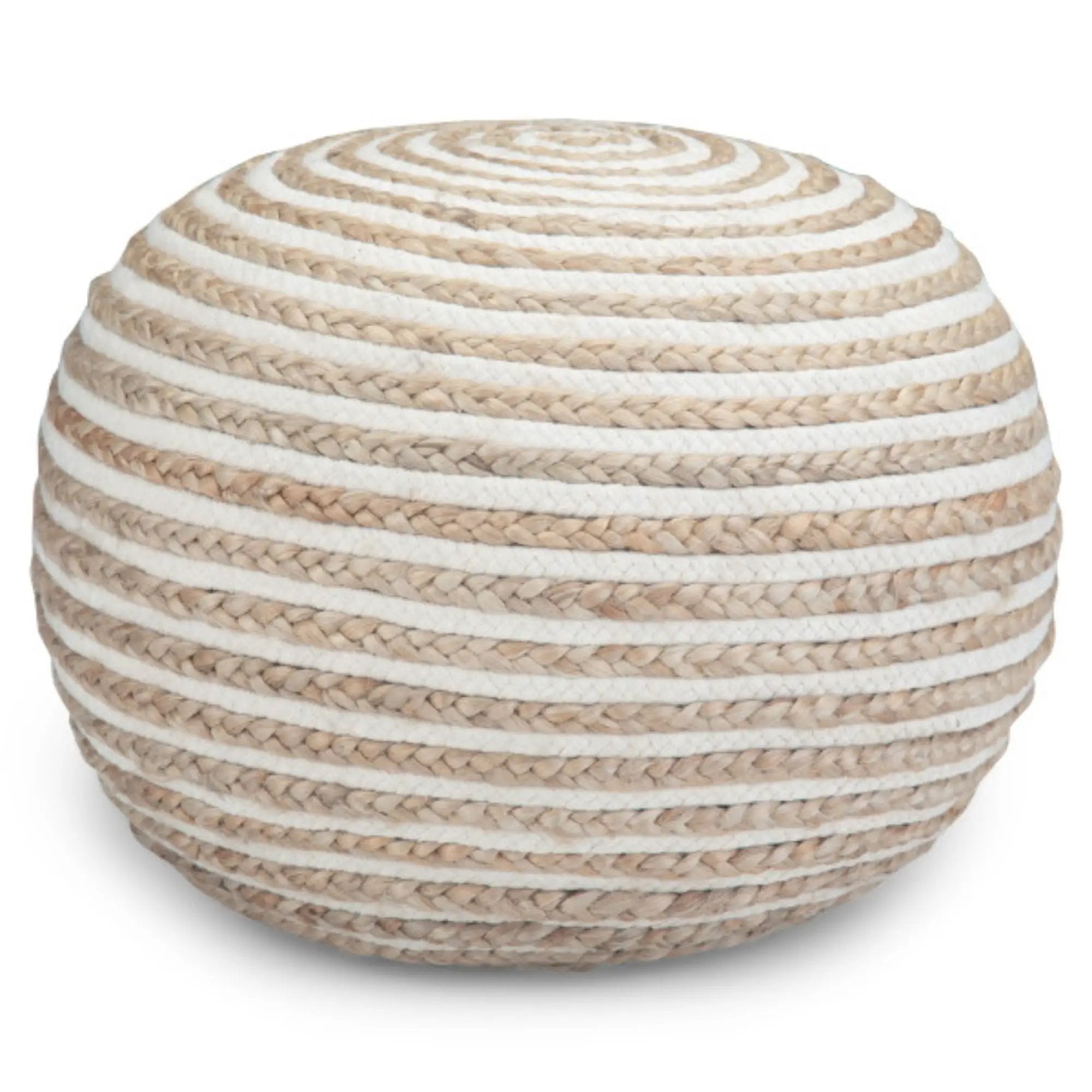 Yolanda - Round Pouf - Natural by Unique Piece Furniture