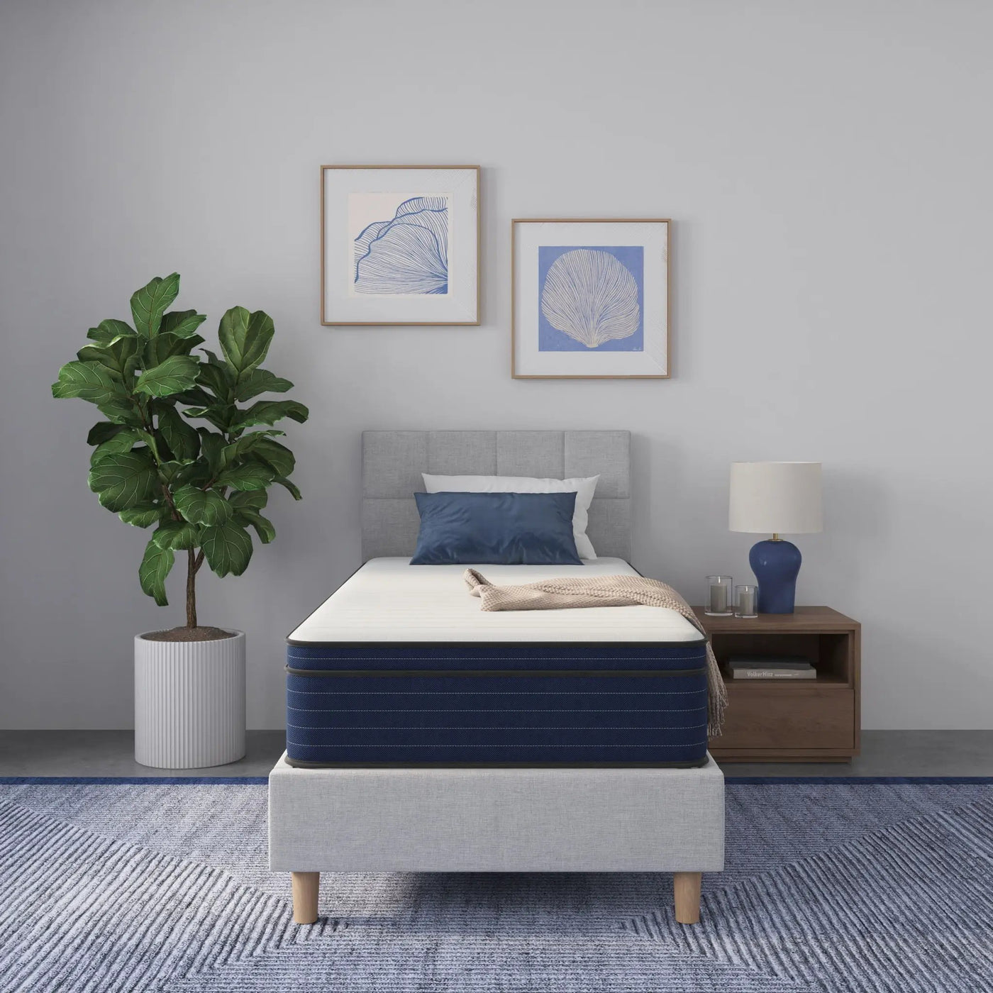 10" Medium Firm Euro Top Hybrid Cooling Gel Infused Pocket Spring And Memory Foam Mattress by HouseOfZazla