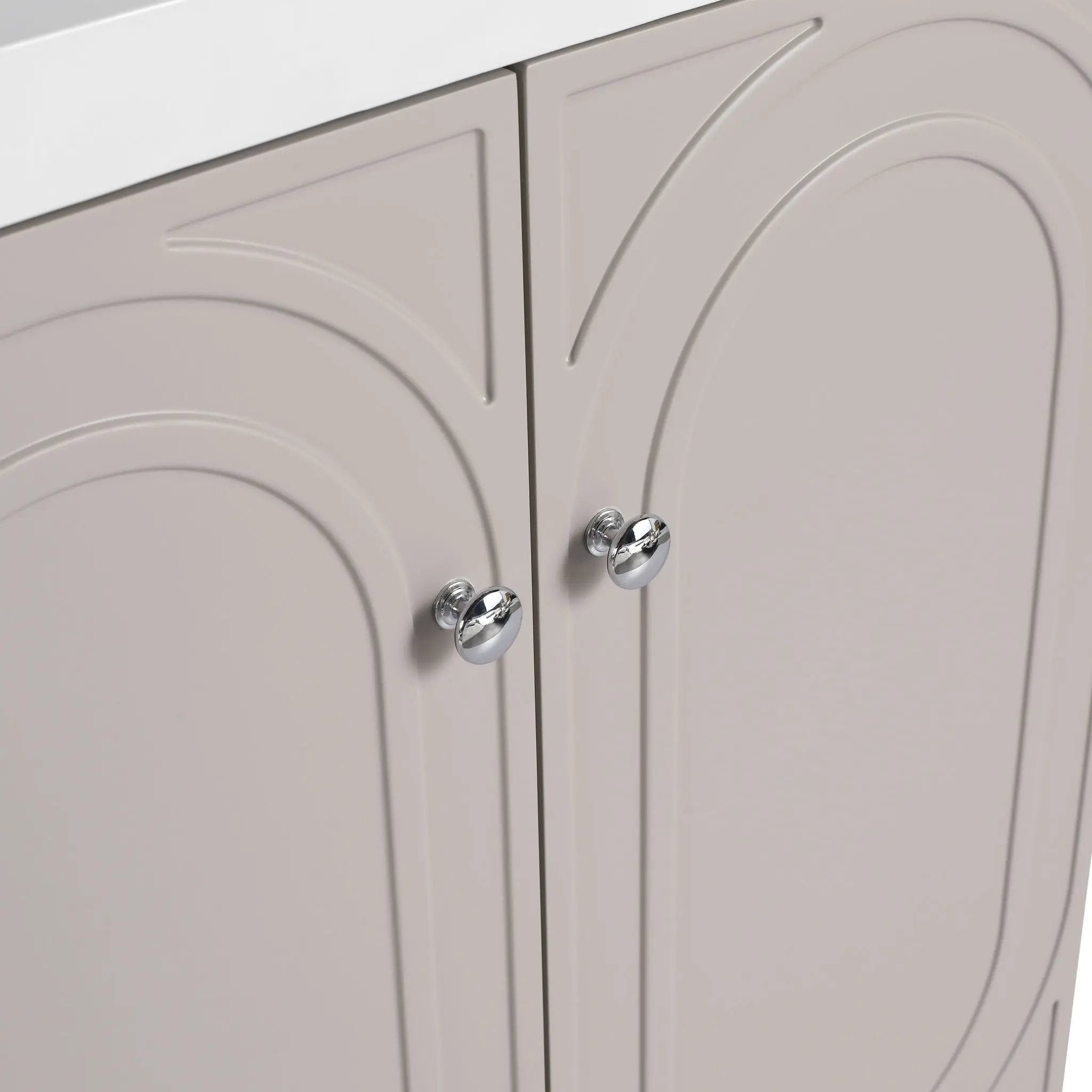 Contemporary Freestanding Bathroom Vanity With Resin Sink & Soft-Close Cabinet Doors by HouseOfZazla
