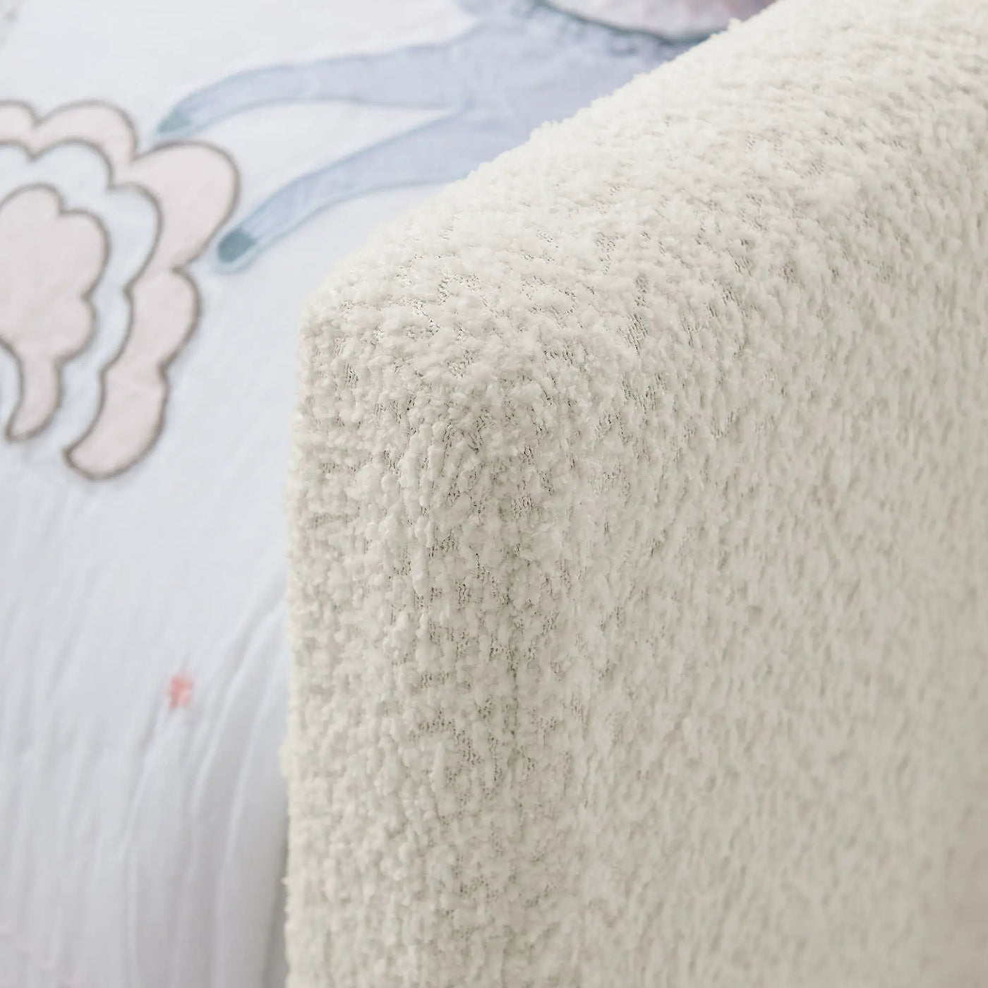 Cute Rabbit Ear Upholstered Platform Bed Frame With Safety Rail by Unique Piece Furniture