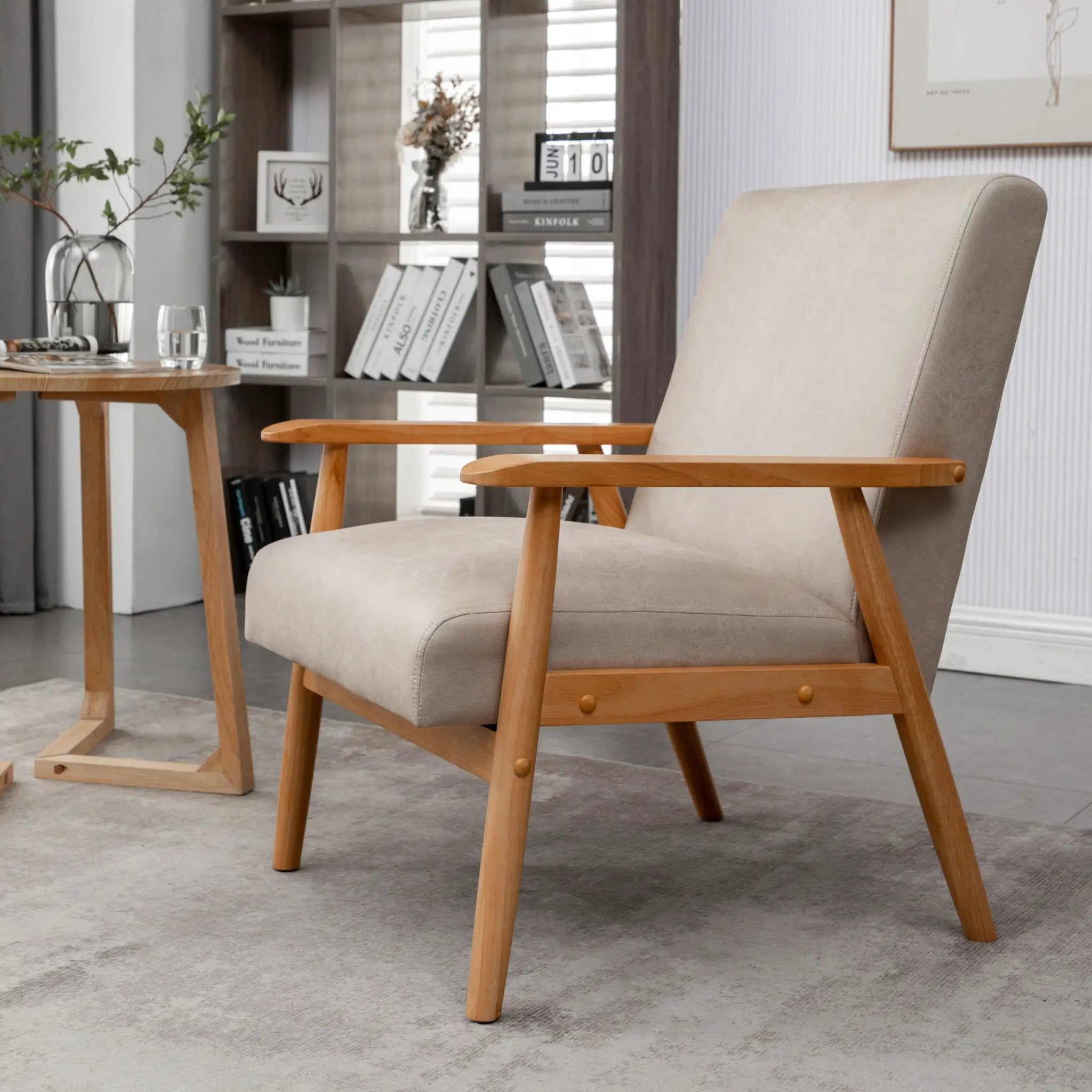Wide Classic Mid-Century Modern Arm Chair by HouseOfZazla