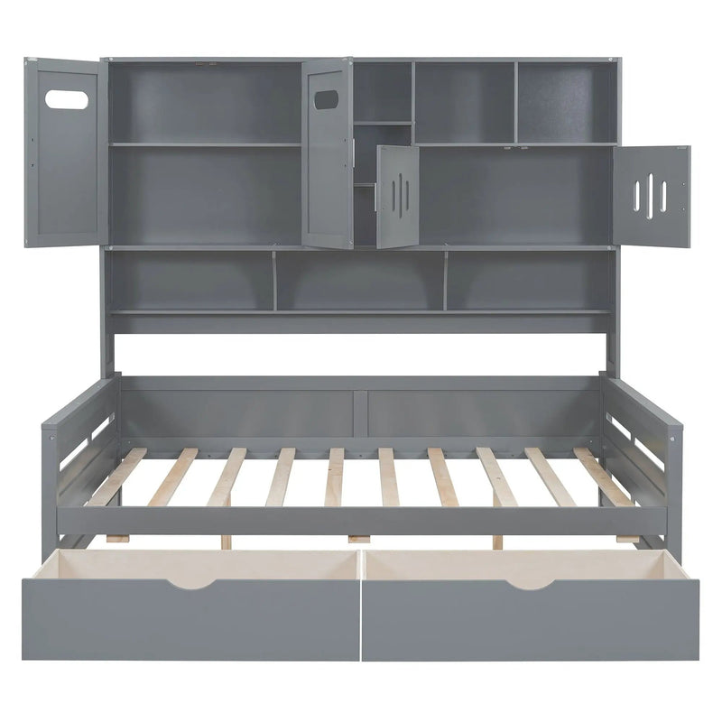 Daybed With All-In-One Cabinet And Shelf by Unique Piece Furniture