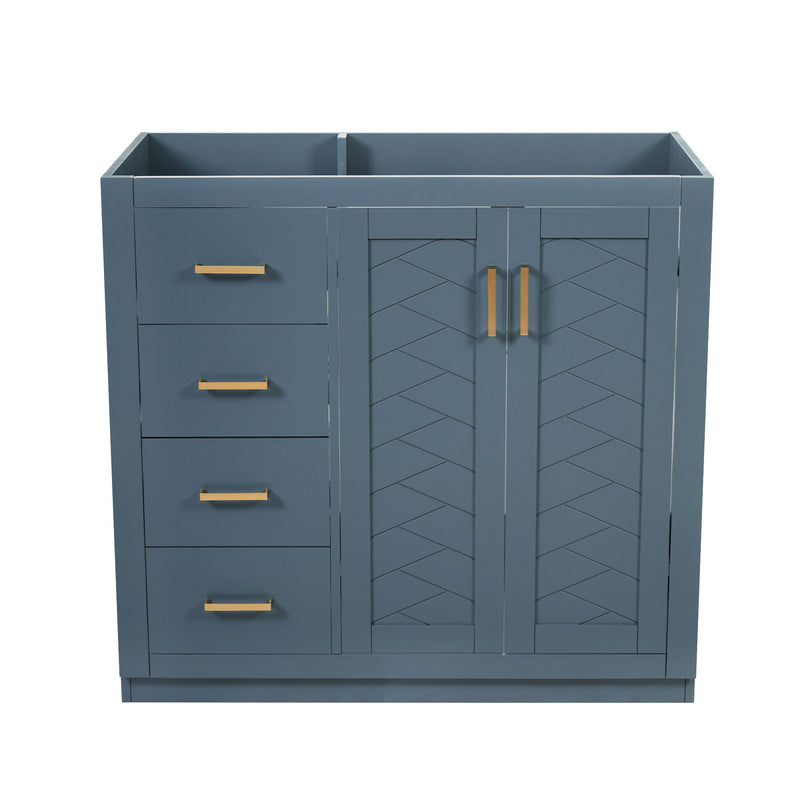 Retro Style Bathroom Vanity, 3 Drawers & Soft Closing Doors by HouseOfZazla