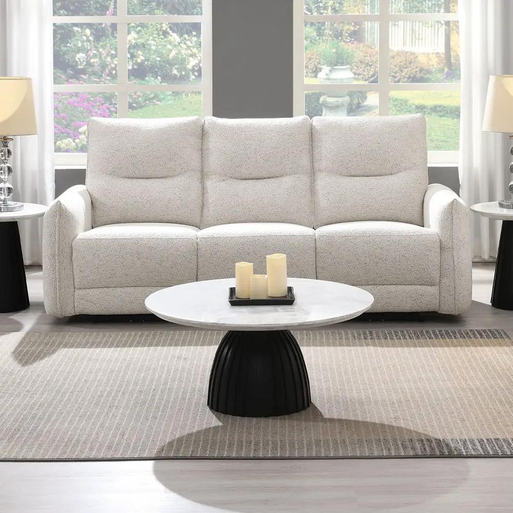 Lalisa - Power Motion Sofa With USB Port - Cream Chenille by Unique Piece Furniture