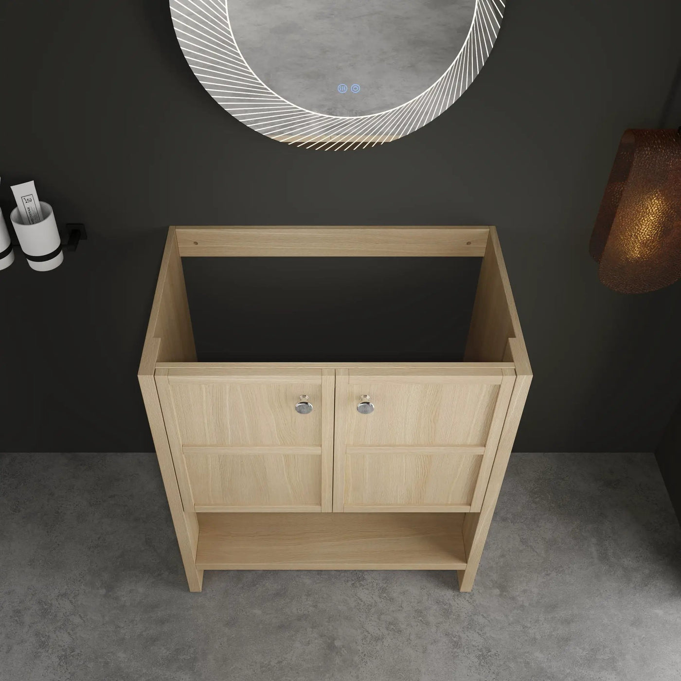 Modern Freestanding Bathroom Vanity With 2 Soft Closing Doors by HouseOfZazla