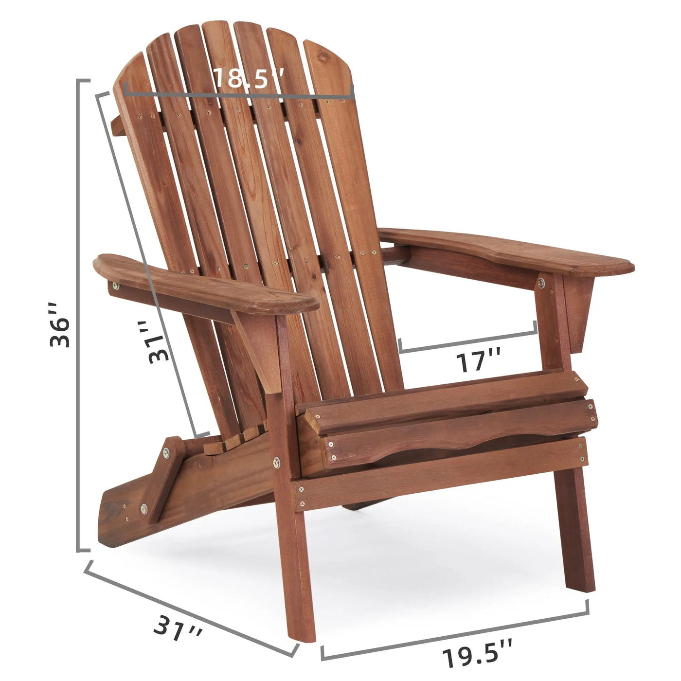 Lounge Patio Chair For Garden Outdoor Wooden Folding Adirondack Chair (Set of 2) Solid Cedar Wood Lounge Patio Chair For Garden by HouseOfZazla