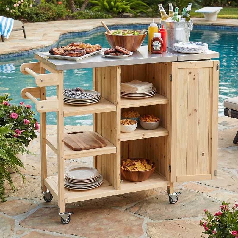 Foldable Outdoor Kitchen Island Patio Kitchen Island by HouseOfZazla