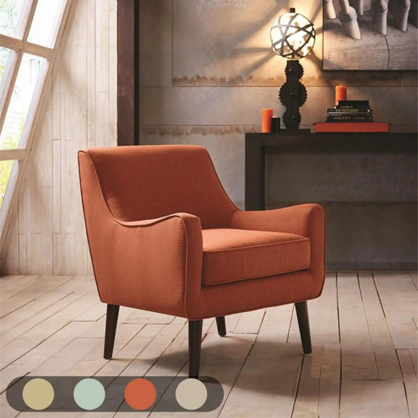 Accent Chair Upholstered With Legs - Burnt Orange, photo 2 of 7
