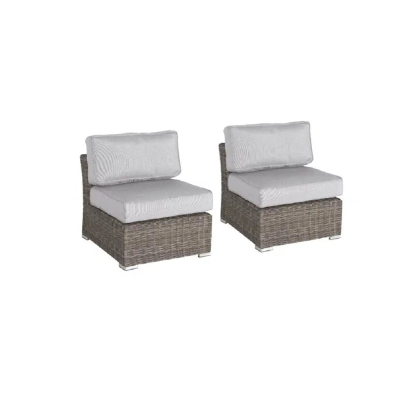 Wicker Sectional Sofa With Cushions And Table by Unique Piece Furniture