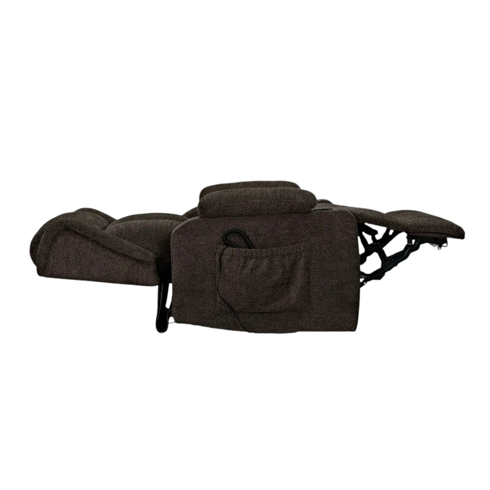 Lusio - Power Motion Recliner With Lift & Cup Holder - Brown by Unique Piece Furniture