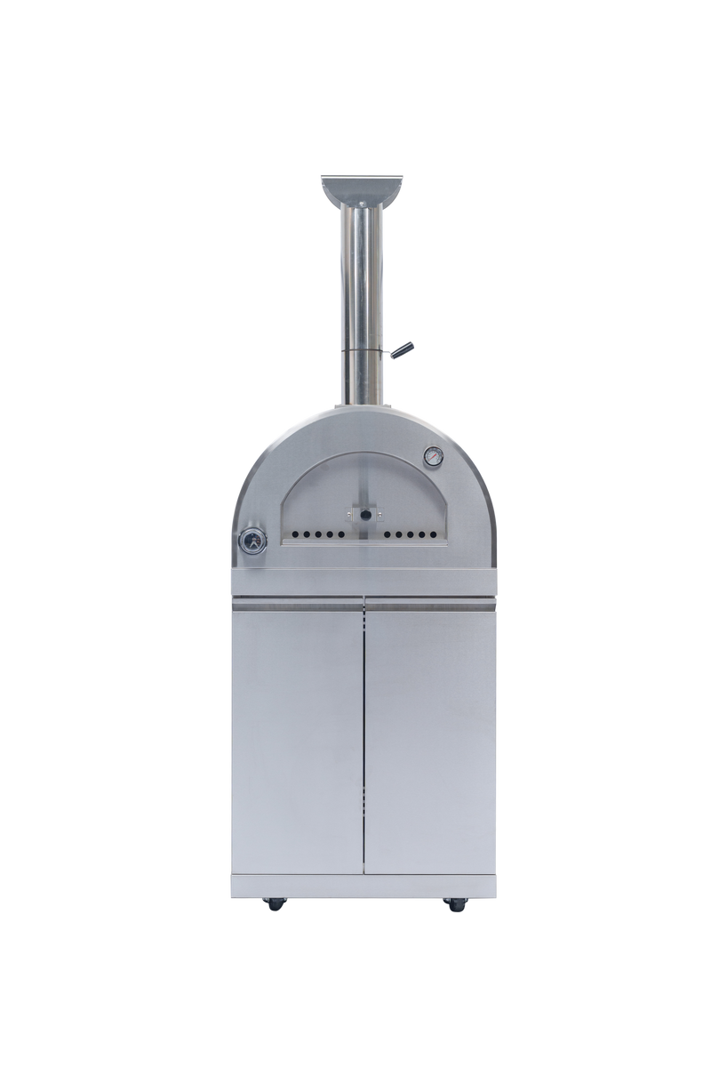 128" 120,000 BTU 6-Burner Outdoor Kitchen Island Grill with Pizza Oven by Chery Industrial