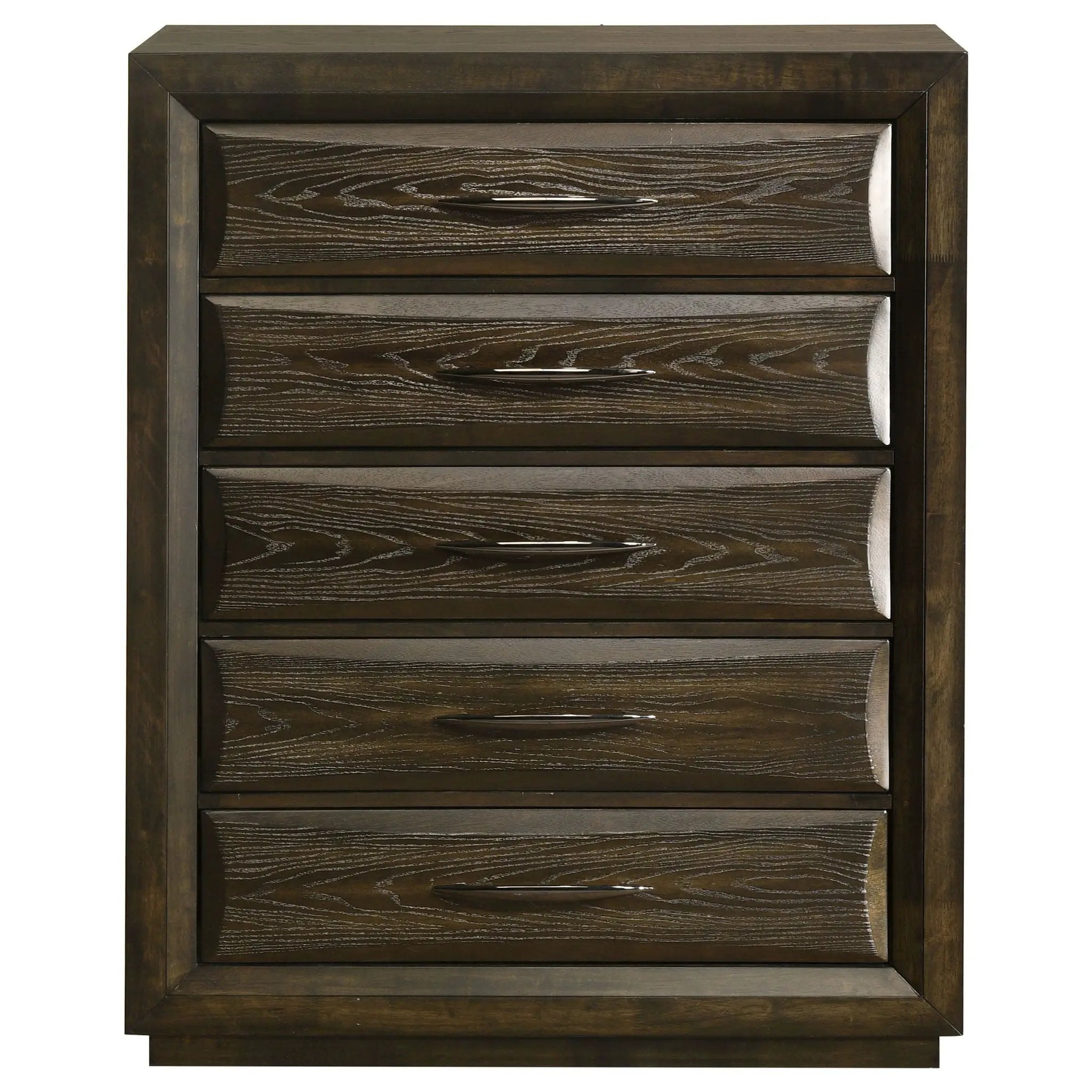 Atlas 5-drawer Bedroom Chest of Drawers Dark Oak by Unique Piece Furniture