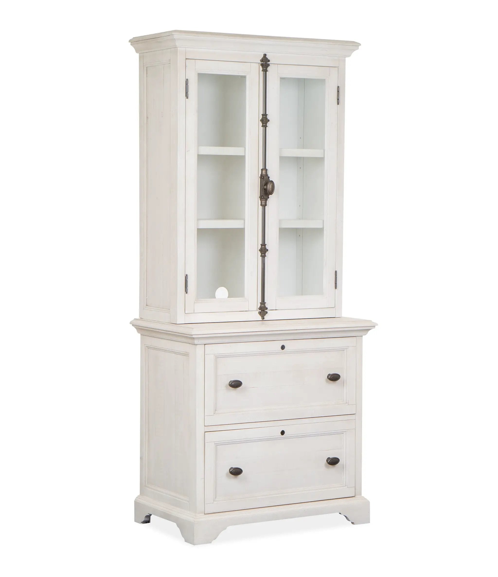 Bronwyn - Lateral File With Hutch - Alabaster by Unique Piece Furniture