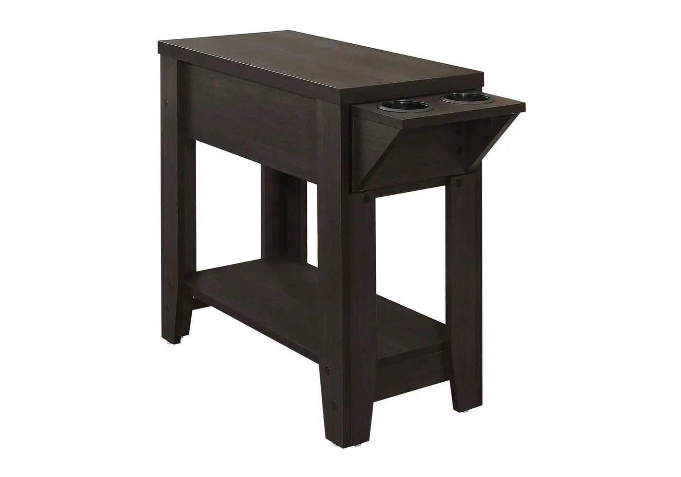 Accent Side Table with Storage and Built-In Lamp by HouseOfZazla