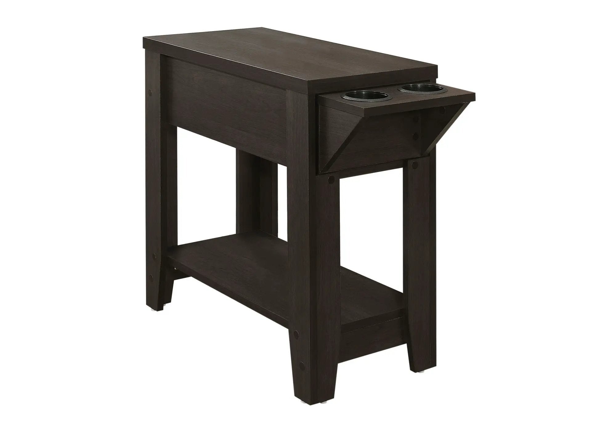 Accent Side Table with Storage and Built-In Lamp by HouseOfZazla