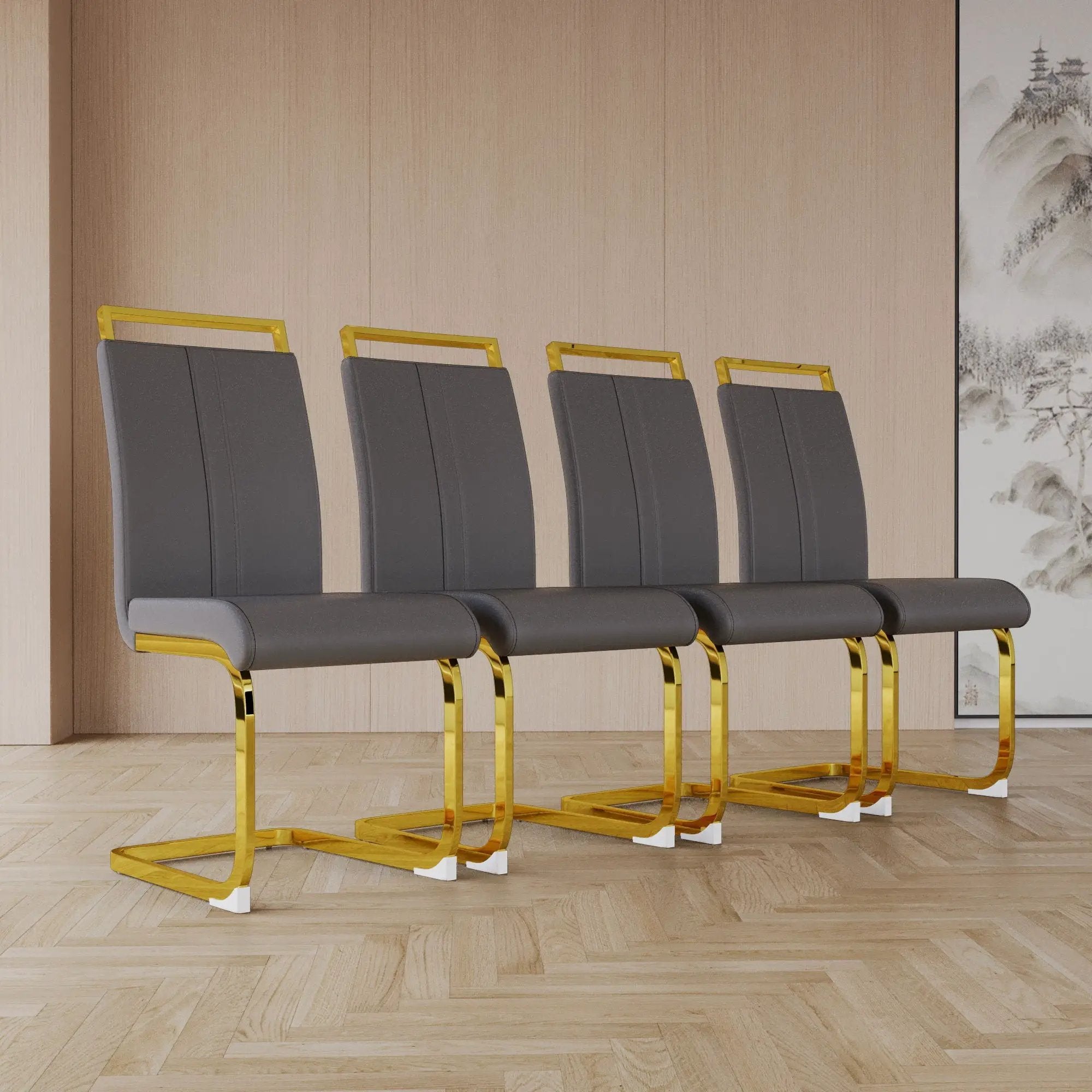 Side Dining Room Chair, Padded Seat High Back by Unique Piece Furniture