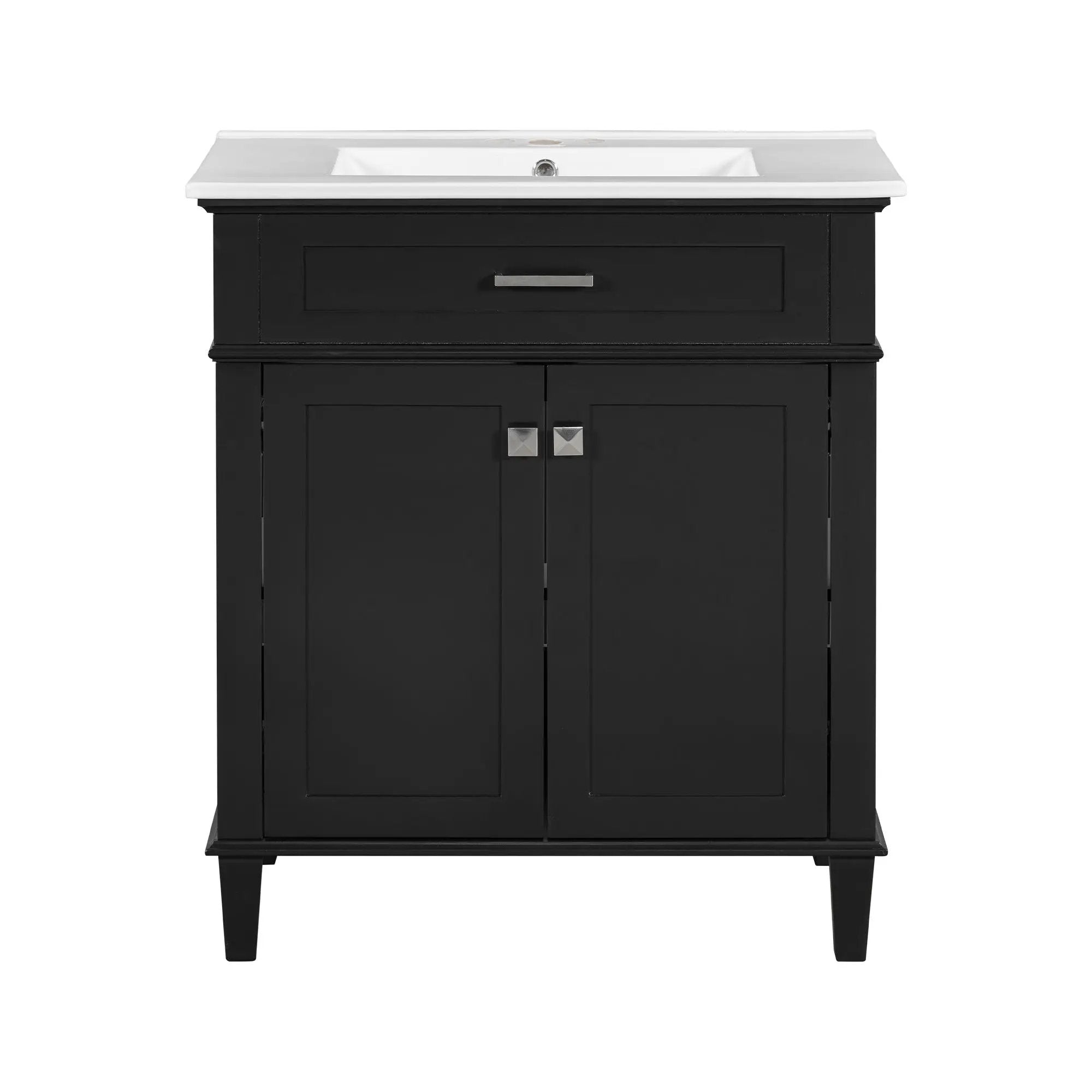 Bathroom Vanity With Ceramic Basin, Soft Close Door And Adjustable Shelves by HouseOfZazla