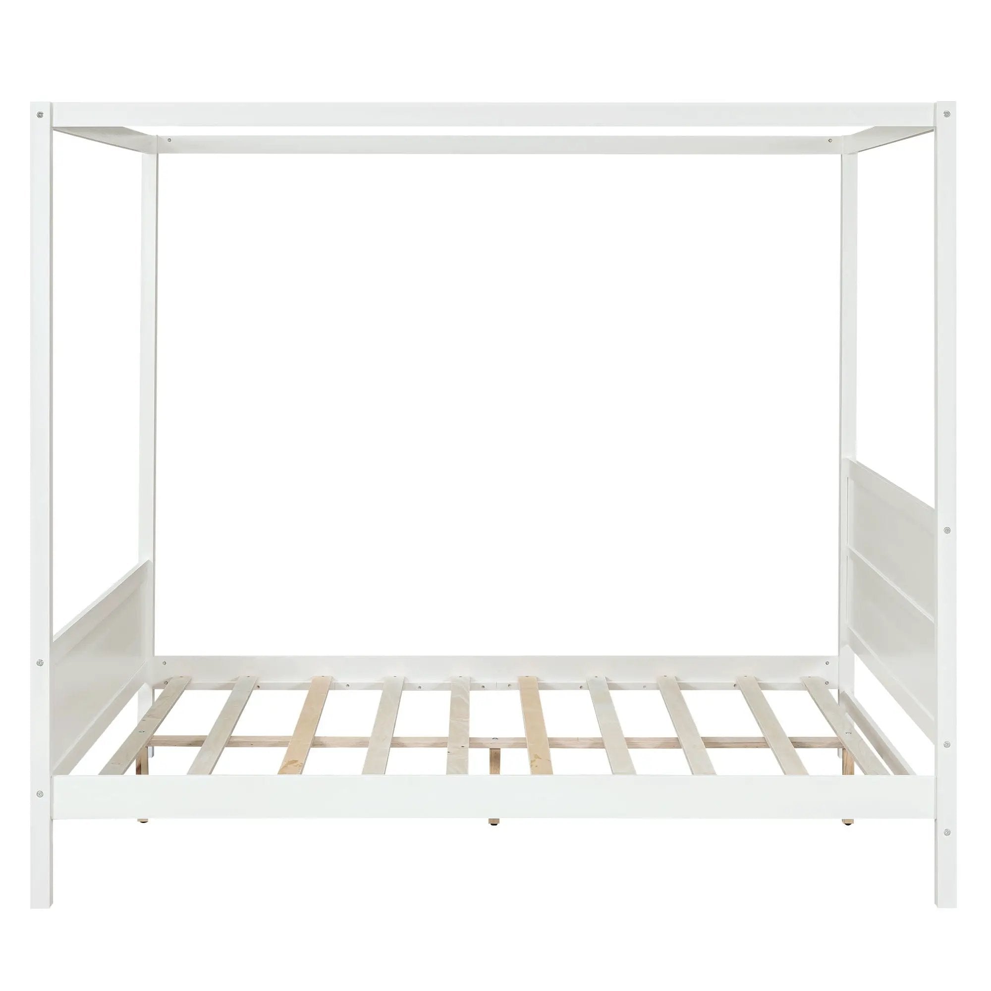 Canopy Platform Bed With Headboard And Footboard, Slat Support Leg by Unique Piece Furniture