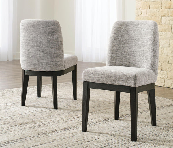 Burkhaus - Dining UPH Side Chair (Set of 2) - Beige / Dark Brown, photo 2 of 7