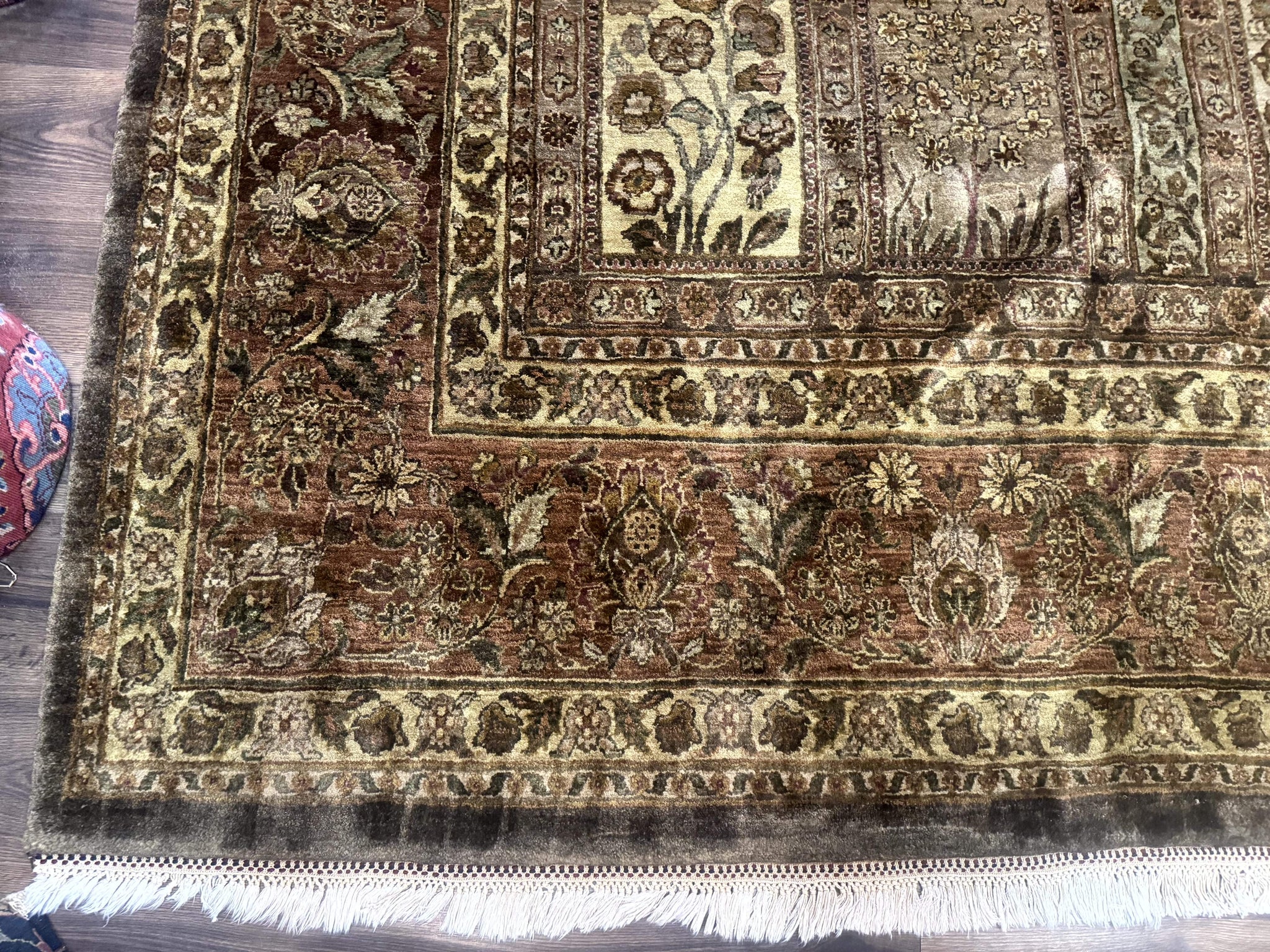 Large Indian Wool Rug 12x14, Wool Handmade Panel Design Carpet, Traditional, Palace Size by Jewel Rugs