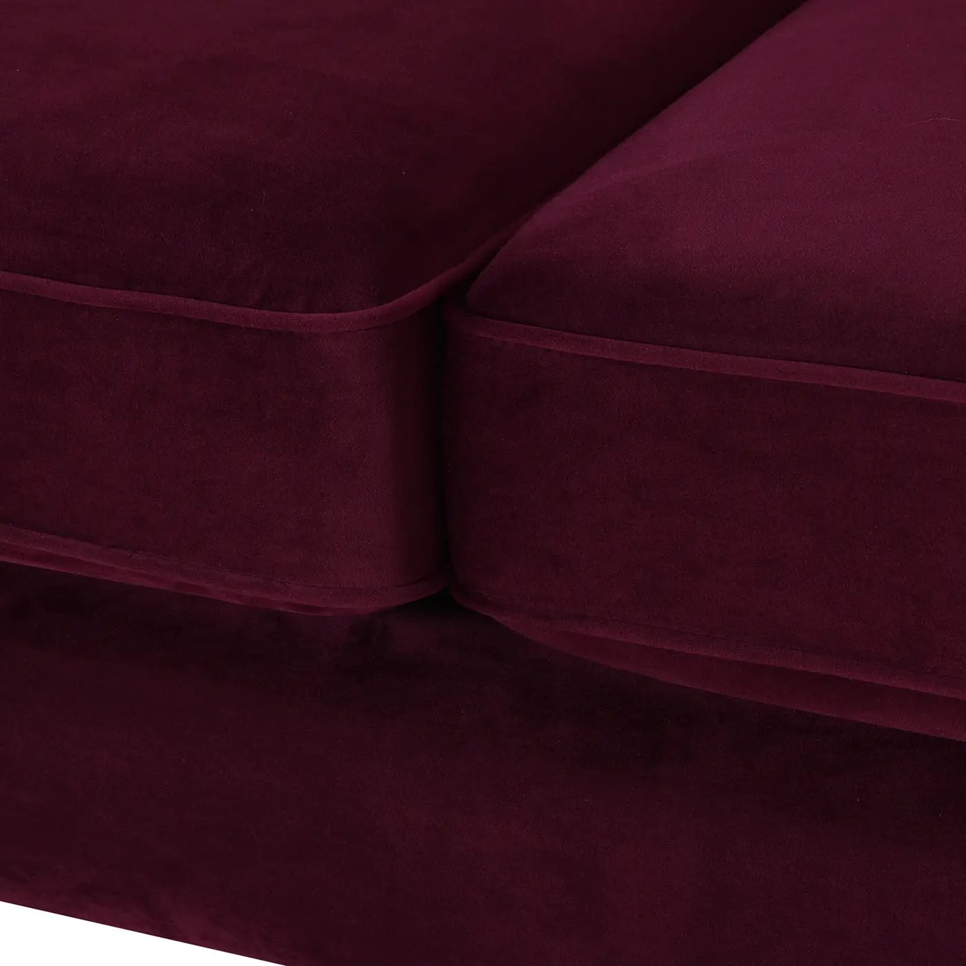 Jack 84" Modern Tuxedo Tufted Sofa, Burgundy Velvet by HouseOfZazla