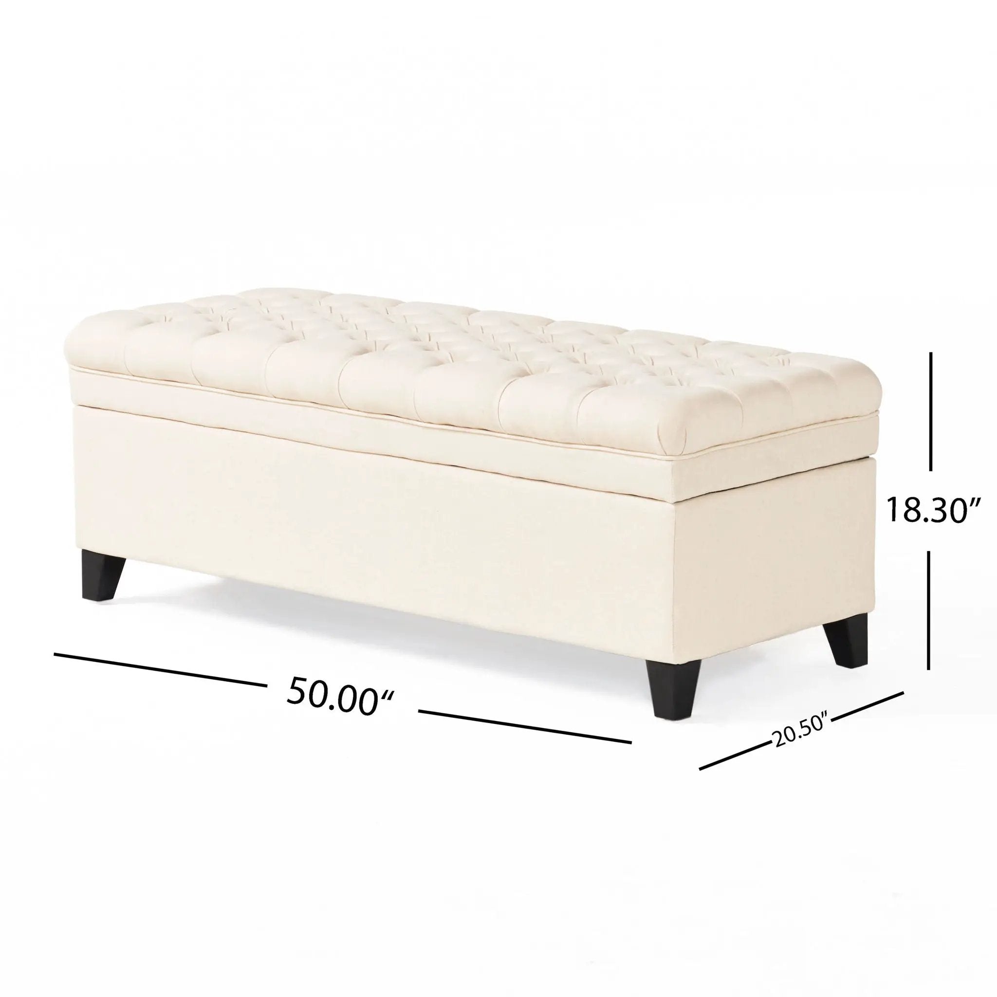 Juliana Storage Ottoman With Birch Legs by HouseOfZazla