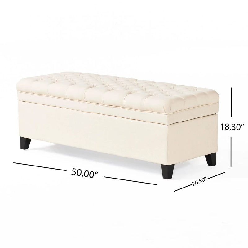 Juliana Storage Ottoman With Birch Legs by HouseOfZazla