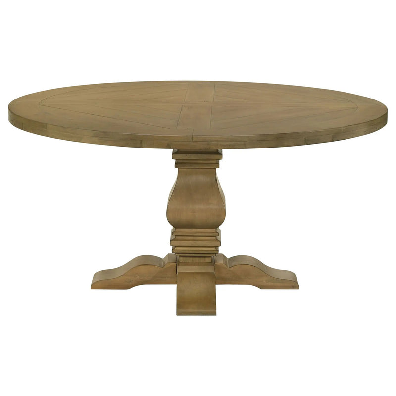 Florence 7-piece Round Dining Table Set Rustic Honey by Unique Piece Furniture