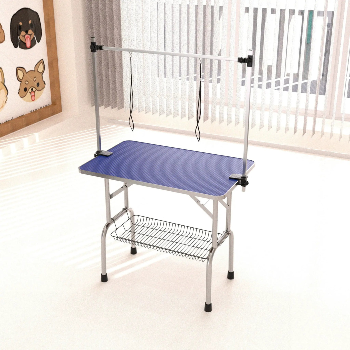 Large Grooming Table For Pet Dog And Cat With Adjustable Arm And Clamps Large Heavy Duty Animal Grooming Table by HouseOfZazla