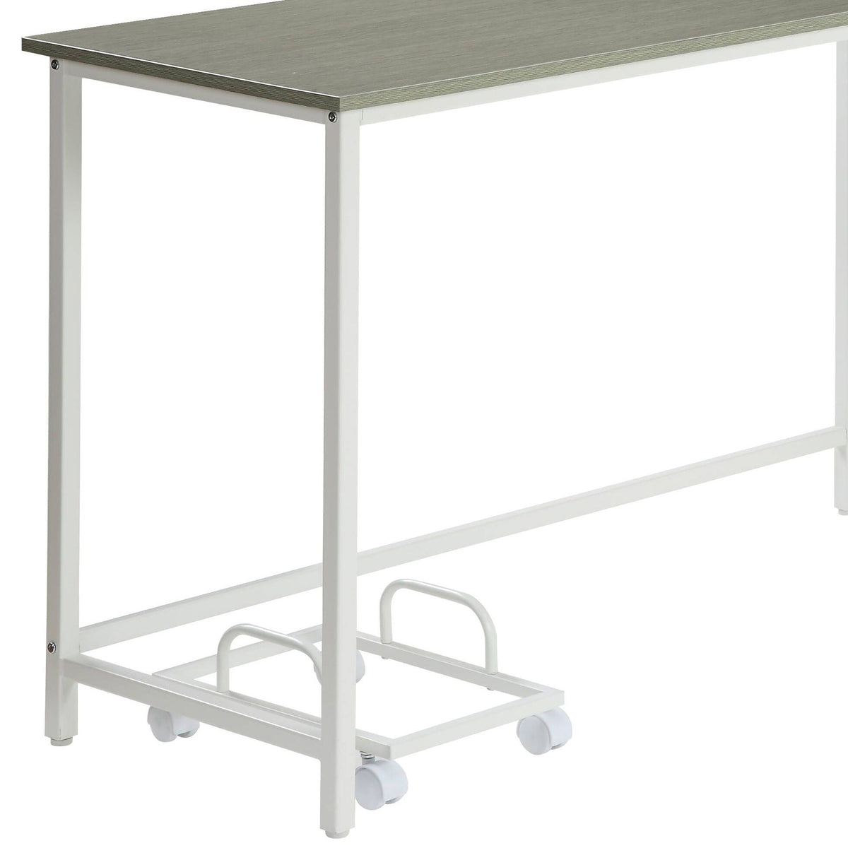 Bambina Computer Desk L-Shape Corner Desk with Metal Frame - Gray or Dark Brown, photo 3 of 8