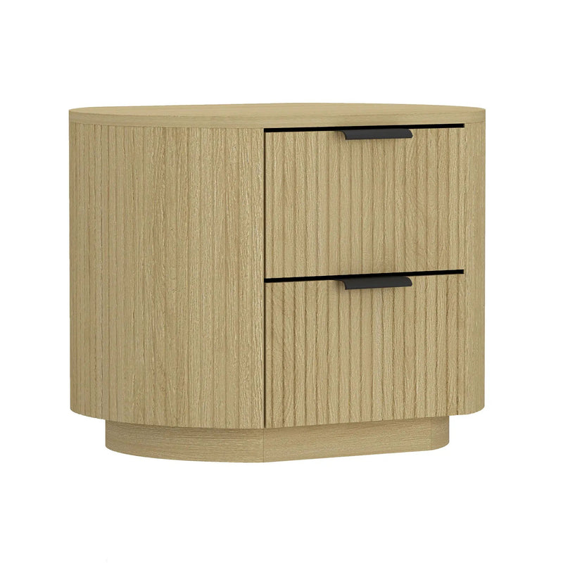 Olivia - Nightstand With 2 Drawers - Oak by HouseOfZazla