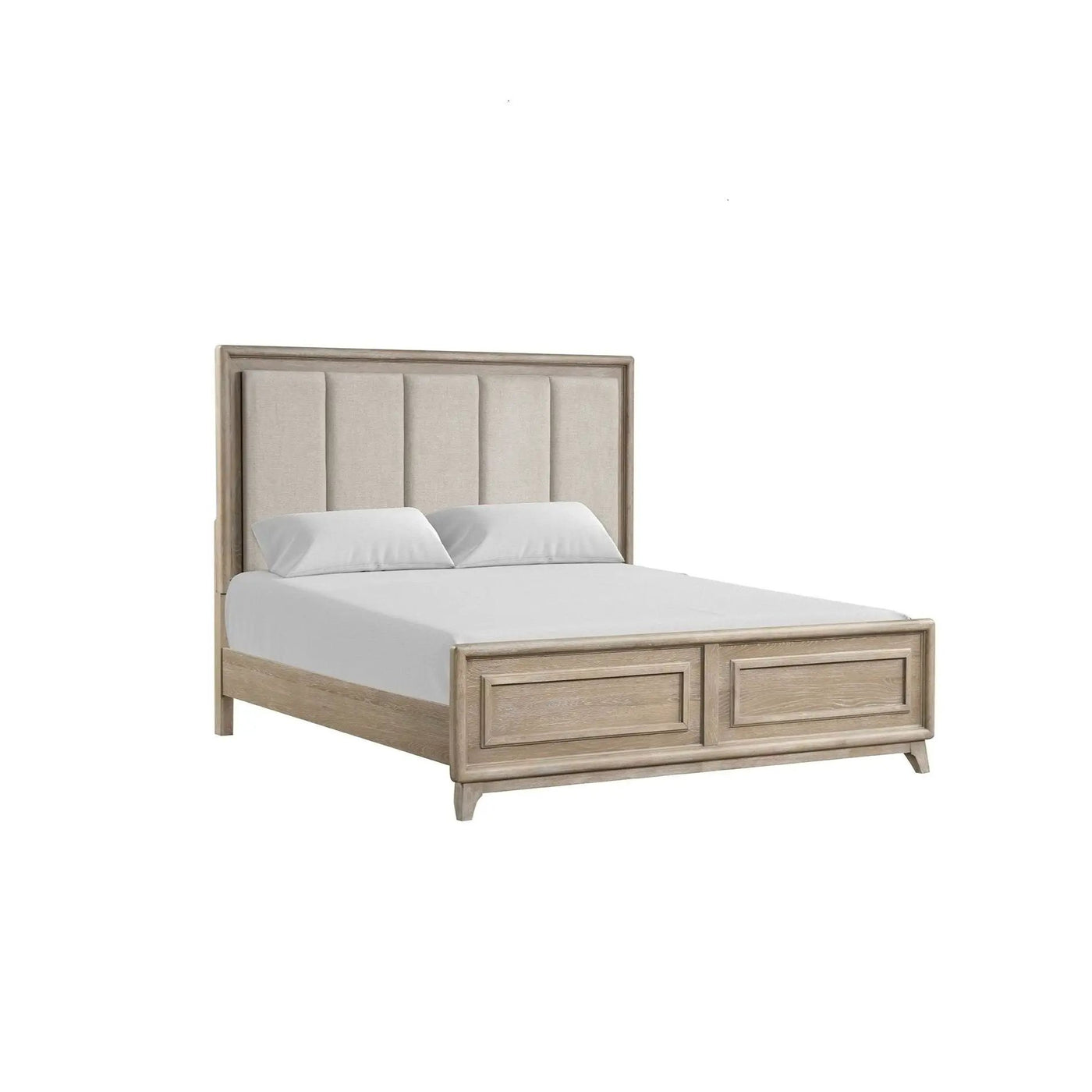 Contemporary Bed With Padded Headboard by Unique Piece Furniture