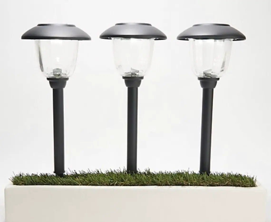 16-Piece Solar Pathway Lights Glass and Aluminum, 16 Lumen - Powered by Energizer by Outdoor Solar Outlet