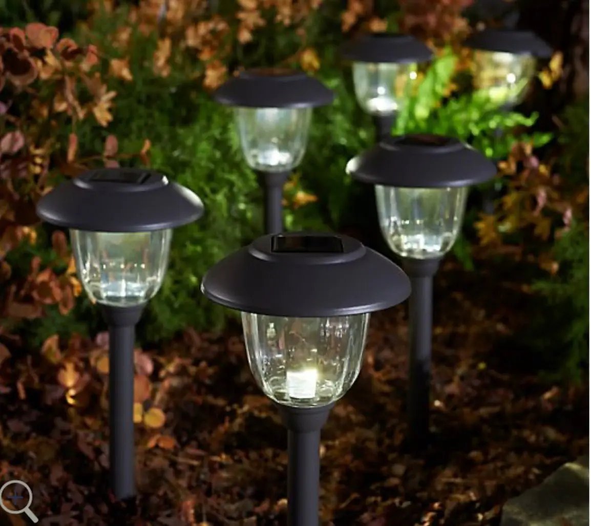 16-Piece Solar Pathway Lights Glass and Aluminum, 16 Lumen - Powered by Energizer by Outdoor Solar Outlet