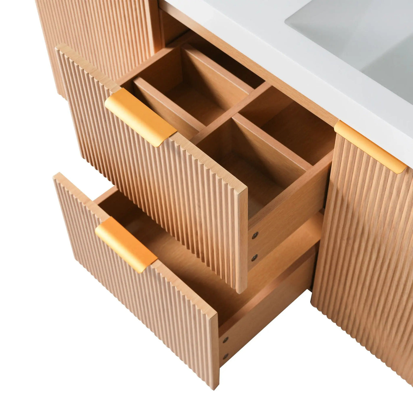 Modern Wall Mounted Bathroom Vanity, Soft Close Doors by HouseOfZazla