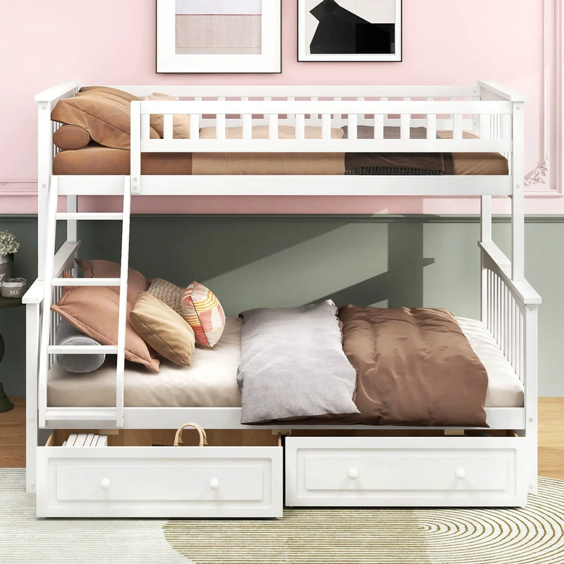 Bunk Bed With Drawers, Convertible Storage Bed by Unique Piece Furniture