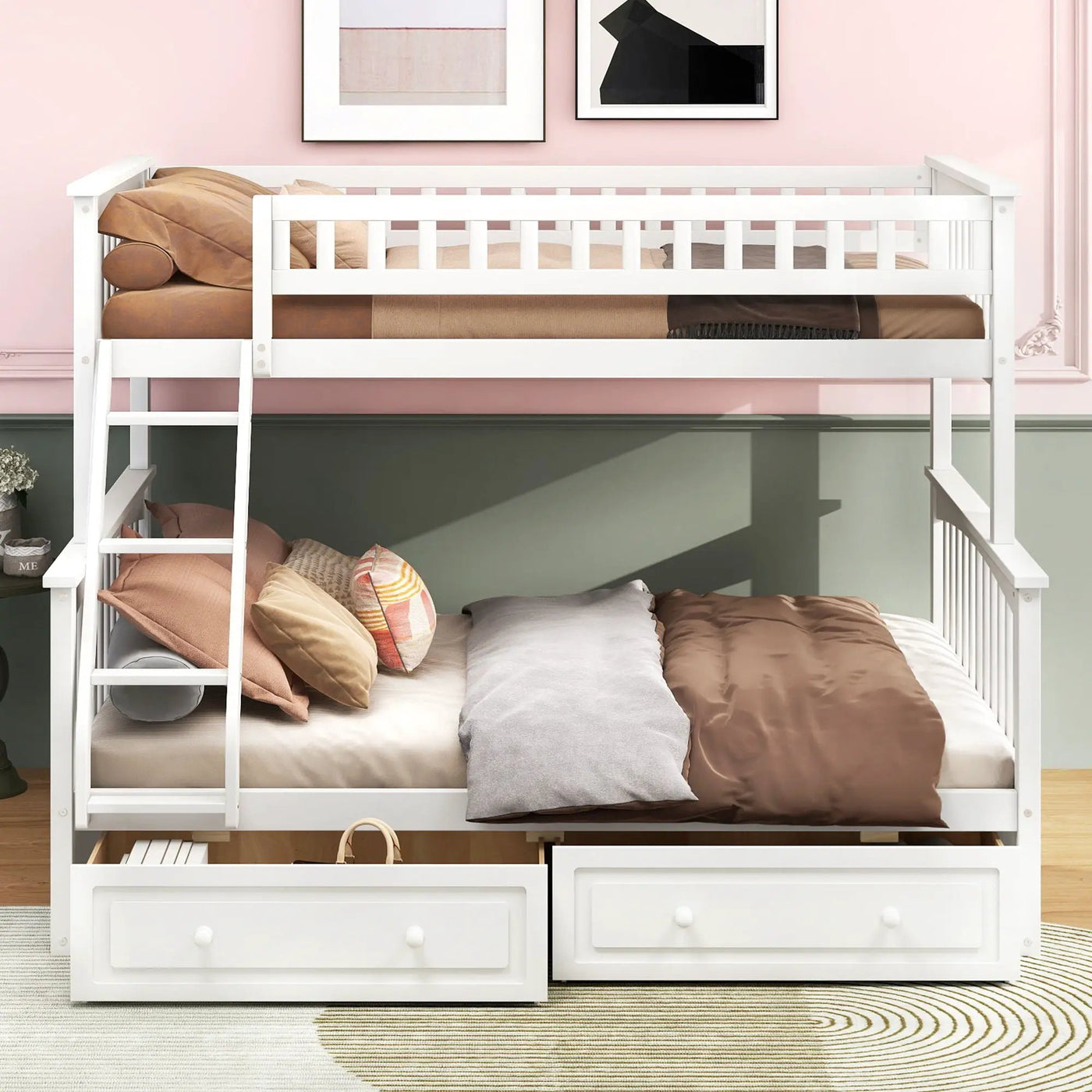 Bunk Bed With Drawers, Convertible Storage Bed by Unique Piece Furniture
