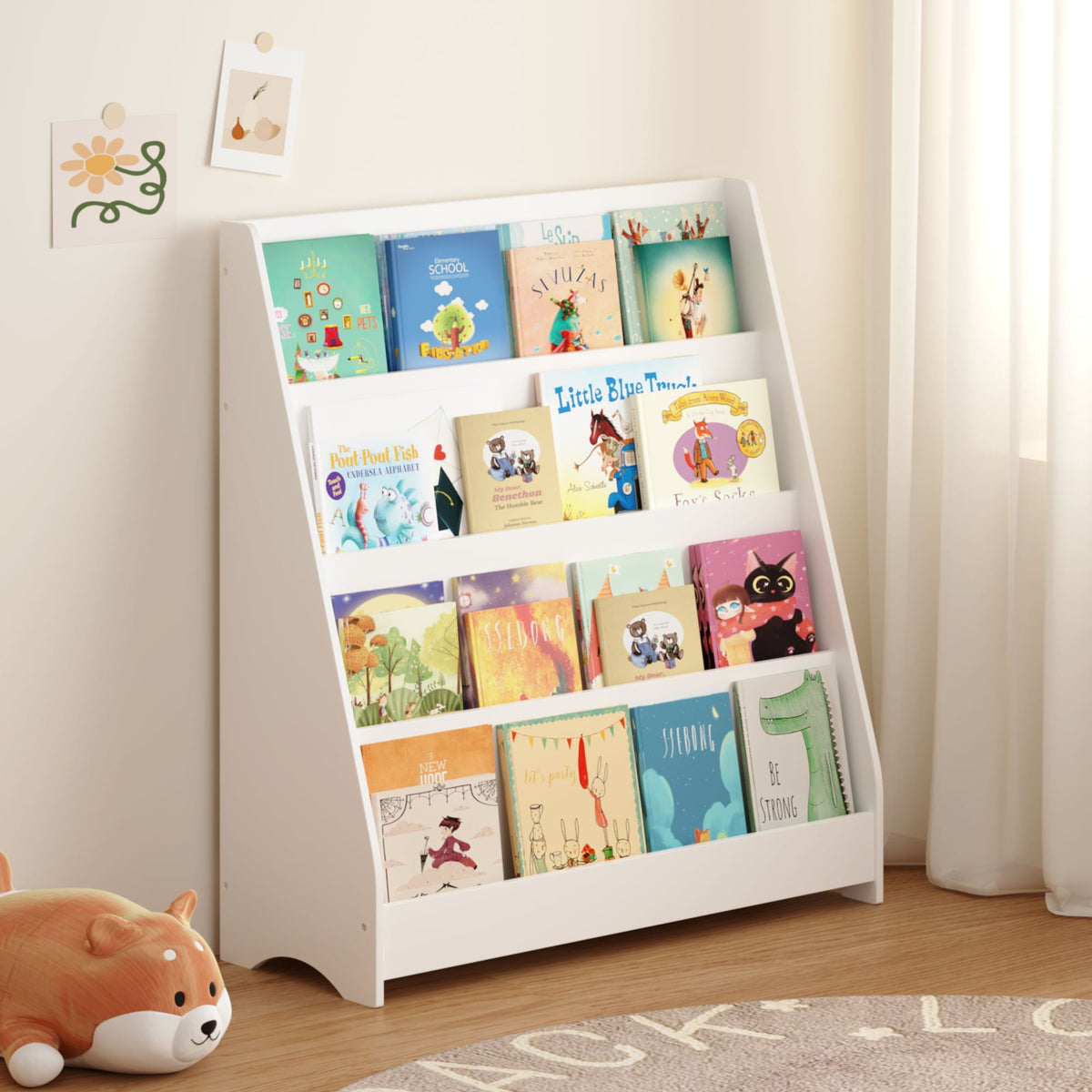 4 Tier Bookshelf, Toddler Book Display Shelves, photo 4 of 14