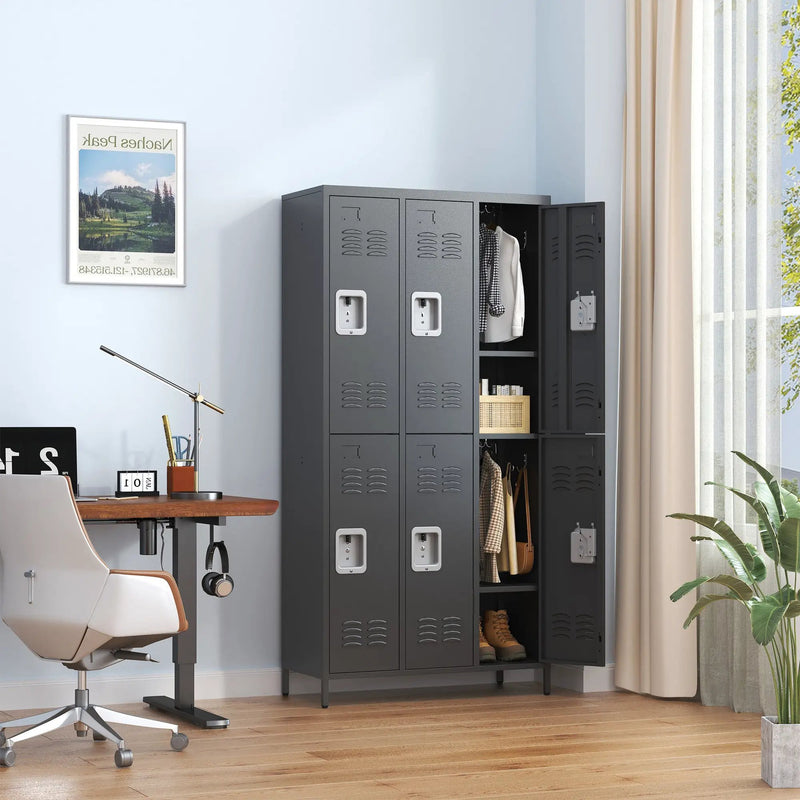 6 Door 72"H Metal Lockers with Lock by HouseOfZazla