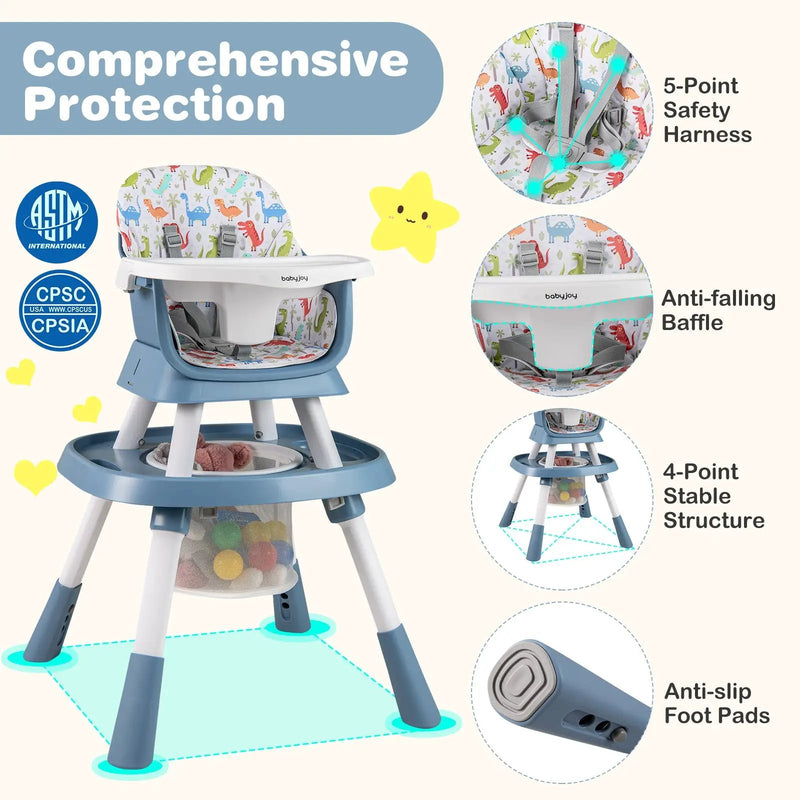 16-in-1 Baby High Chair with Activity Center and Booster Seat for Babies and Toddlers by DirectDeals