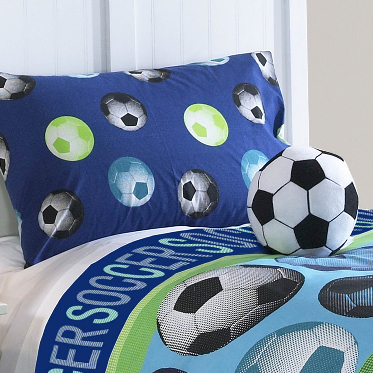 Soccer League 4Pc Full Comforter Set with Soccer Pillow - Multi, photo 5 of 5