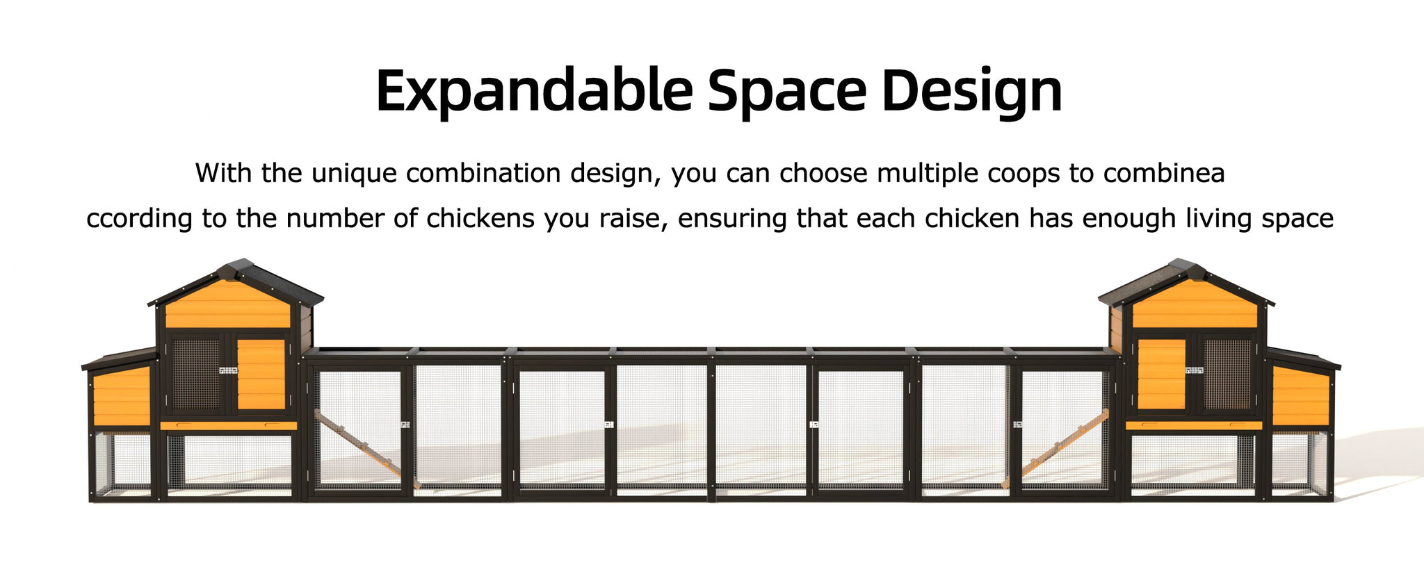 119.5" Outdoor Wooden Chicken Coop with Run by HouseOfZazla